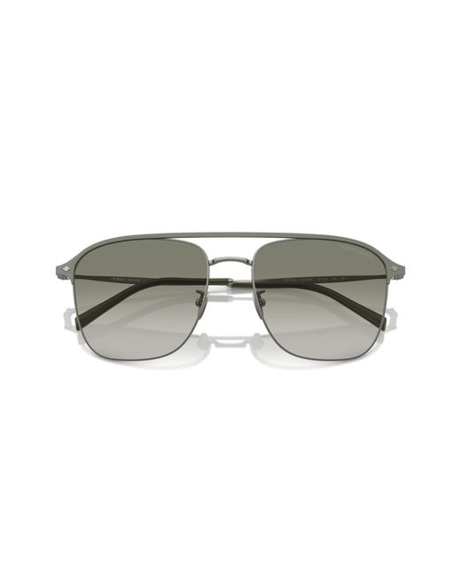 Giorgio Armani Black Ar6154 33768E Sunglasses Steel Squared Normal Shaded for men