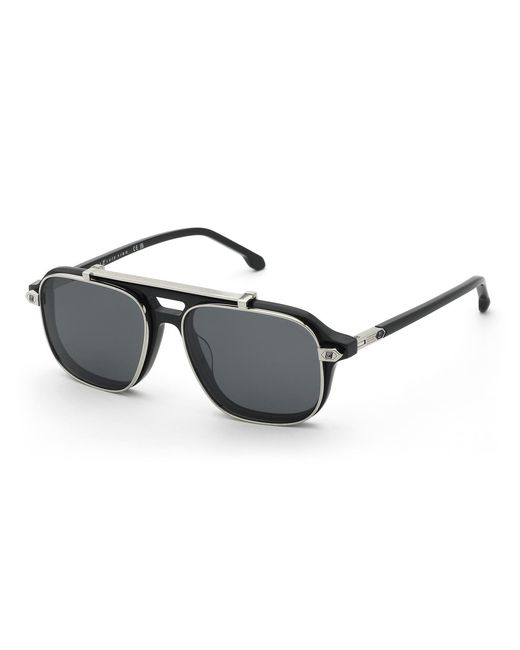 Lozza Black Ul4419 700P Optical Frames Acetate Smoke Squared for men