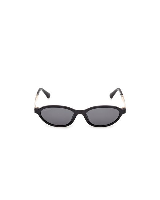MAX&Co. Black Mo0158 01A Sunglasses Injected Smoke Round Normal