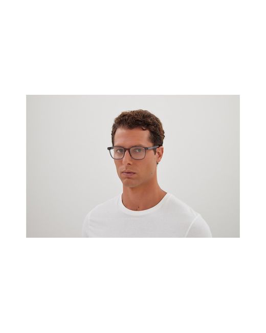 McQueen Black Am0462O 003 Optical Frames Acetate Transparent Squared for men