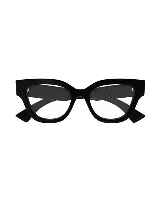 Gucci Black Gg1837O 001 Optical Frames Acetate Transparent Butterfly