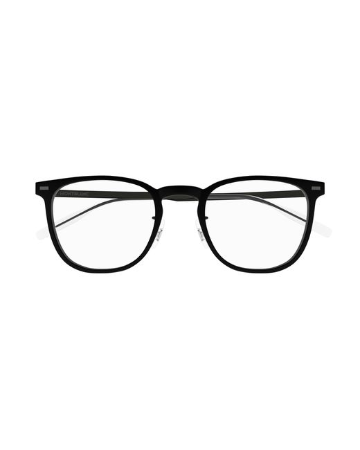 Montblanc Black Mb0393On 002 Optical Frames Injected Transparent Squared for men
