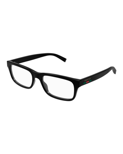 Gucci Black Gg1858O 001 Optical Frames Injected Transparent Squared for men