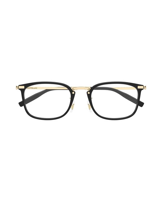Montblanc Black Mb0494Oj 003 Optical Frames Injected Transparent Squared for men