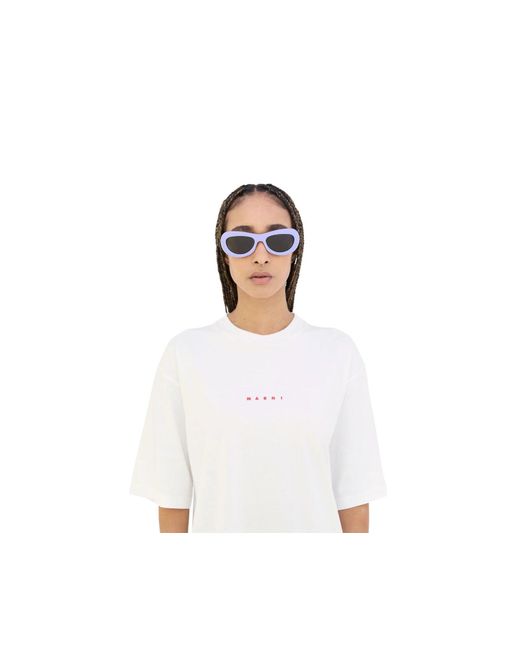 Marni Blue Ldl Field Of Rushes Lilac Sunglasses Acetate Geometric Normal