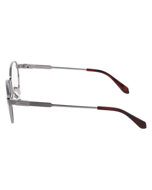 Ferragamo Black Sf2596 021 Optical Frames Titanium Geometric Normal for men