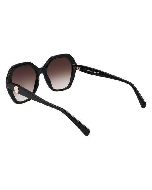 Longchamp Black Lo759S 001 Sunglasses Acetate Squared Normal Normal
