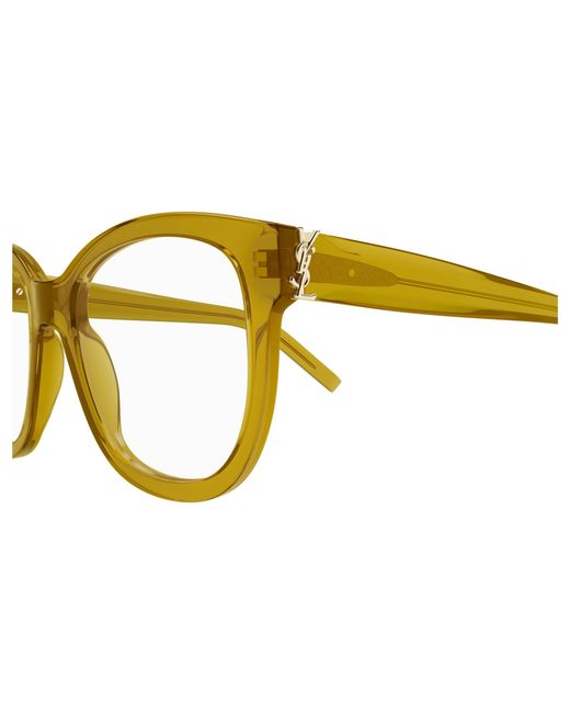 Saint Laurent Black Sl M97 007 Optical Frames Acetate Transparent Squared