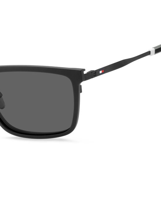 Tommy Hilfiger White Th 1803/Cs 003/M9 Sunglasses Steel Squared Polarized Clip-On for men