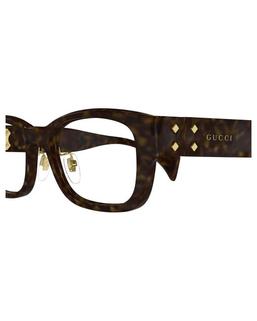 Gucci Black Gg1744Oj 002 Optical Frames Acetate Transparent Squared