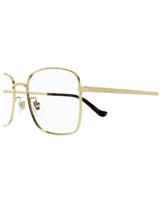 Gucci Black Gg1355Oa 002 Optical Frames Metal Squared for men