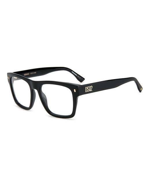 DSquared² Black D2 0037 2M2 Optical Frames Acetate Squared for men