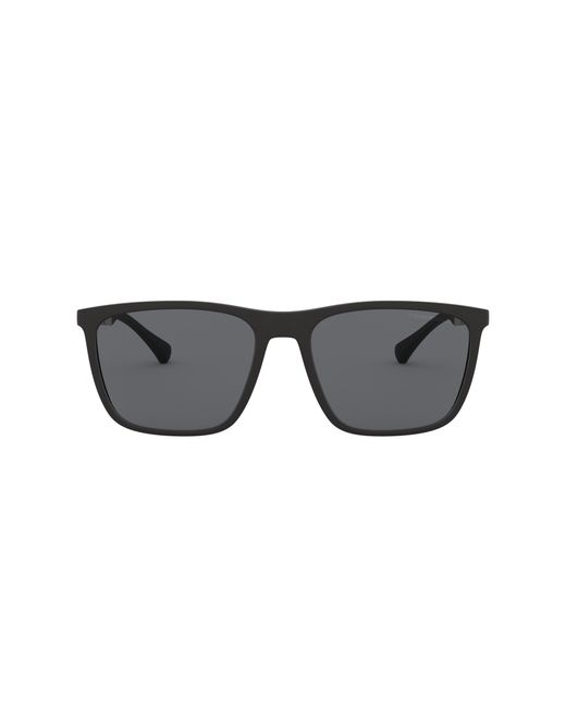 Emporio Armani Black Ea4150 506387 Sunglasses Injected Squared Normal for men