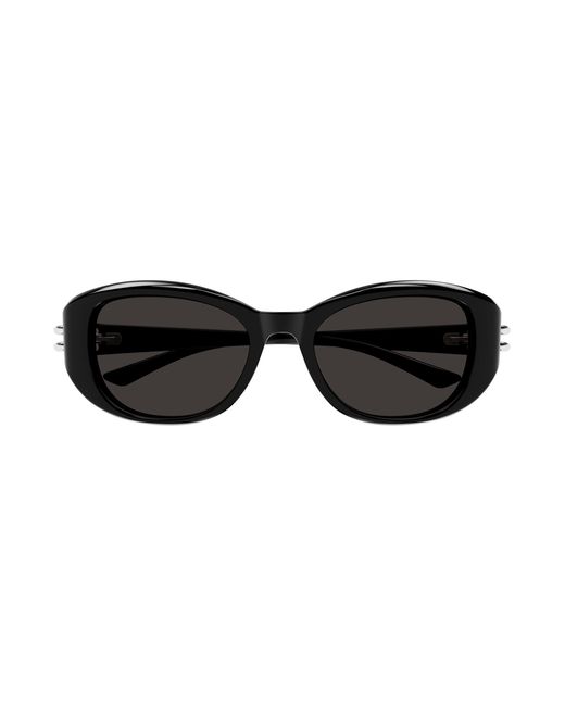 McQueen Black Am0470Sa 001 Sunglasses Acetate Round