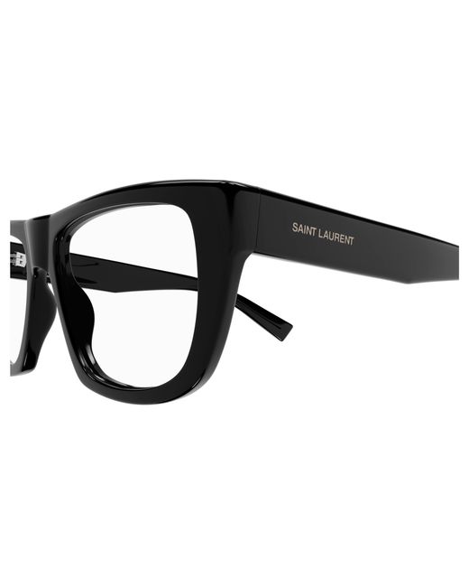 Saint Laurent Black Sl 714 001 Optical Frames Acetate Transparent Squared