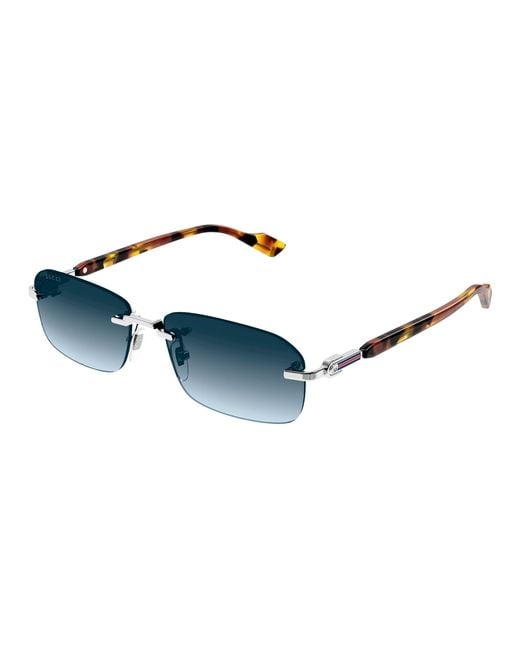Gucci Black Gg1221S 007 Sunglasses Metal Squared for men