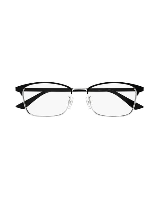 Gucci Black Gg1475Oj 002 Optical Frames Titanium Transparent Squared for men