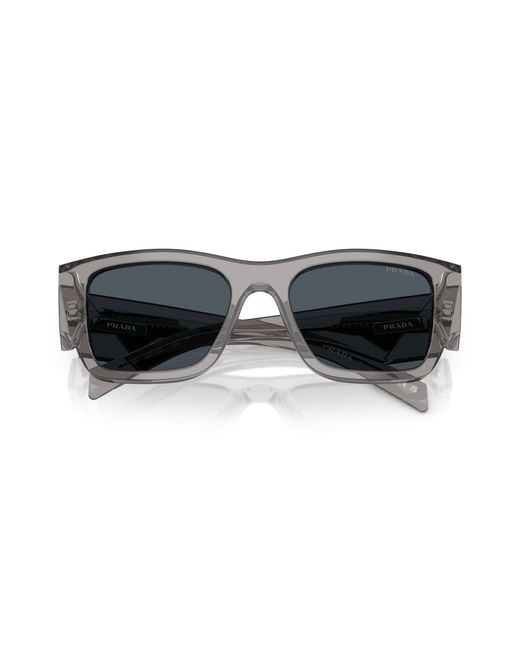 Prada Black Pr 10Zs 16Z70B Sunglasses Acetate Pillow Normal for men