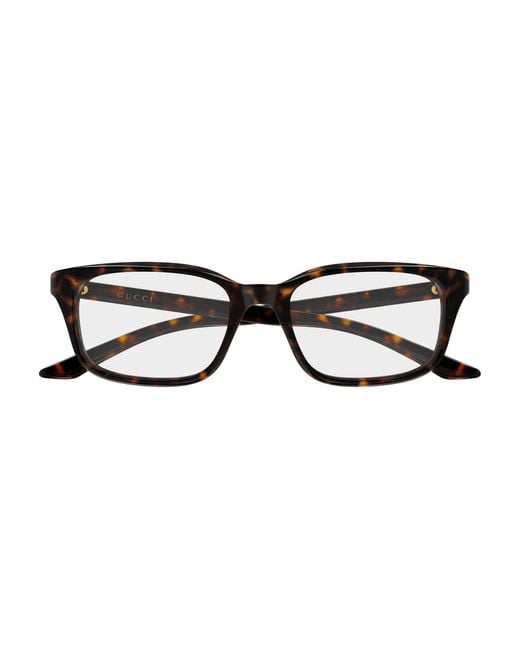 Gucci Black Gg2082O 006 Optical Frames Acetate Transparent Squared for men