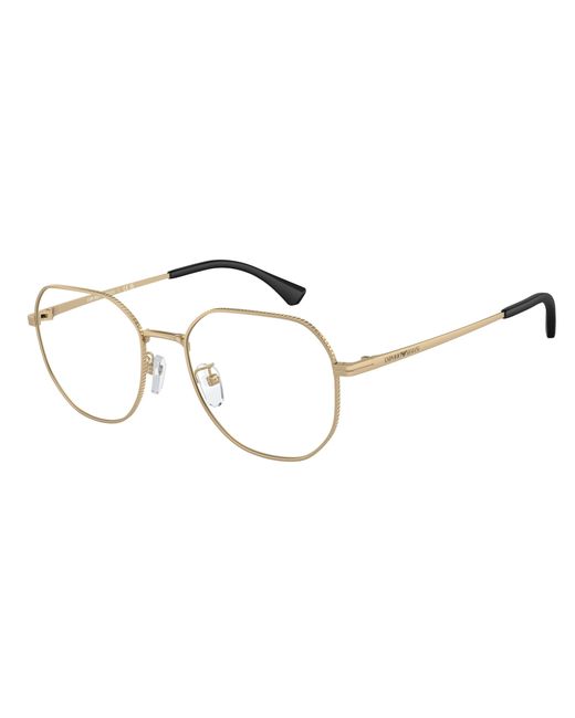 Emporio Armani Black Ea1154D 3002 Optical Frames Metal Transparent Round Normal for men