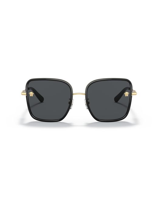 Versace Black Ve2247D 143887 Sunglasses Steel Squared Normal