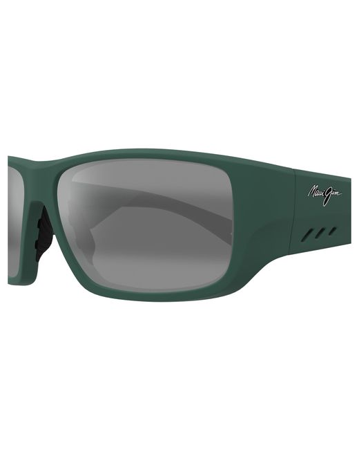 Maui Jim Black Mj0664Sa 003 Sunglasses Injected Squared for men
