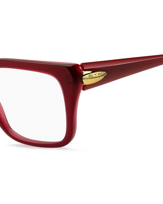 Etro Black 0135 C9A Optical Frames Acetate Squared Normal
