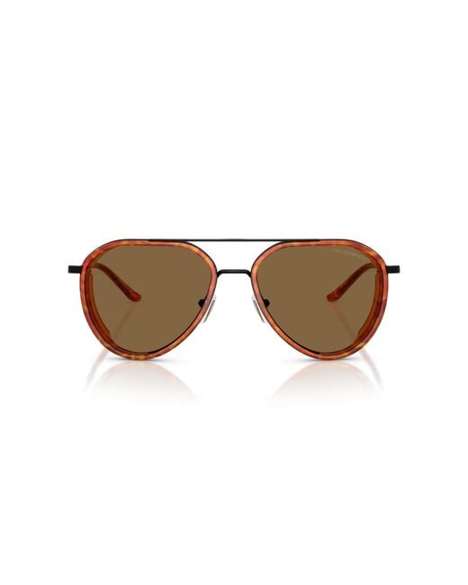 Emporio Armani Black Ea2163 3001Or Sunglasses Metal Pilot Normal for men