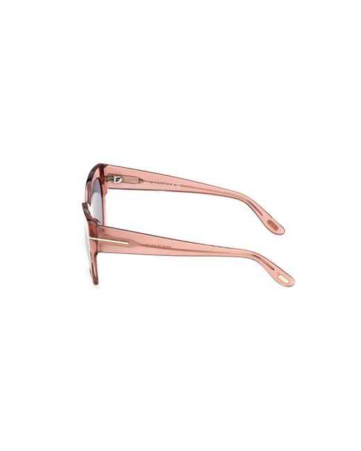 Tom Ford Black Ft1422 Joni-02 72A Sunglasses Acetate Smoke Butterfly Normal