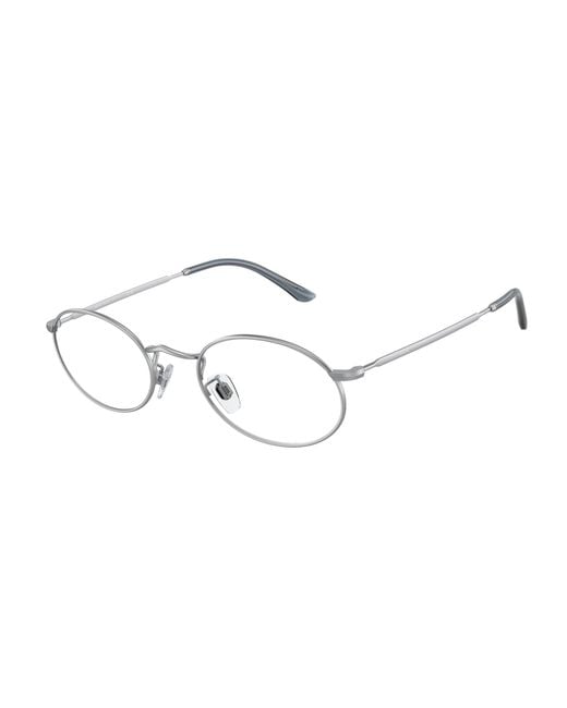 Giorgio Armani Black Ar 131Vm 3045 Optical Frames Metal Transparent Round Normal for men