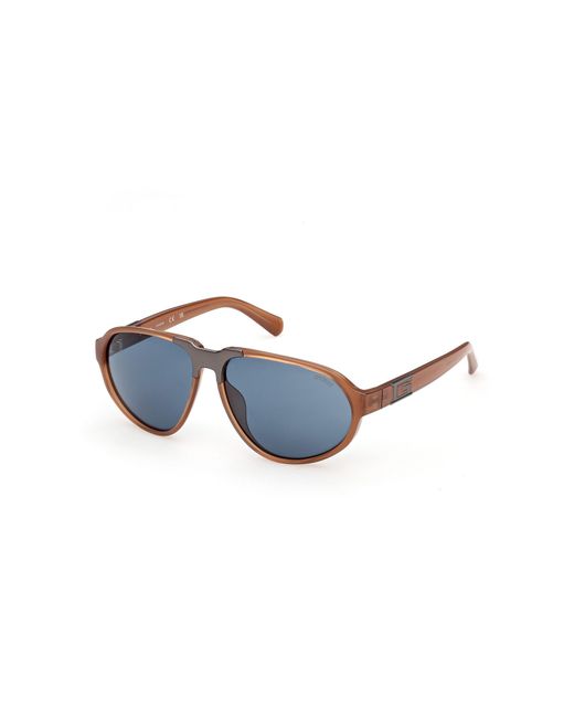 Guess Blue Gu00303 42V Sunglasses Injected Pilot Normal for men
