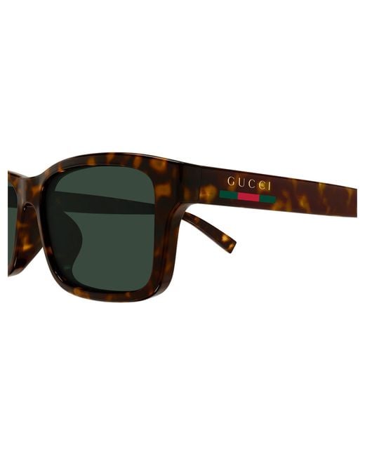 Gucci Black Gg1986Sa 002 Sunglasses Injected Squared for men