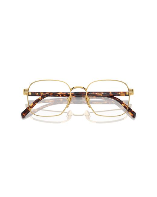 Prada Black Pr A55V 5Ak1O1 Optical Frames Metal Squared Normal for men