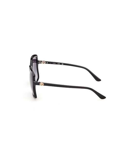 Guess Black Gu00280 01B Sunglasses Injected Smoke Squared Normal