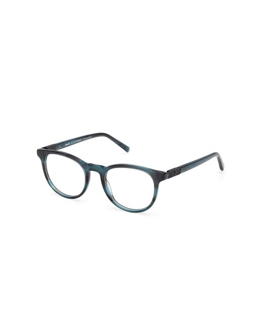Timberland Black Tb50071 092 Optical Frames Acetate Round Normal for men