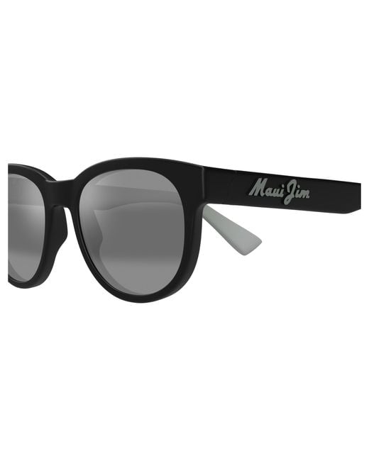Maui Jim Black Mj0668S 001 Sunglasses Injected Round for men