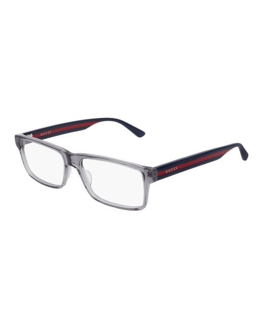 Gucci Black Gg0752O 003 Optical Frames Acetate Transparent Squared for men