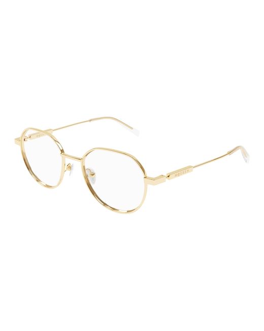 McQueen Black Am0479O 002 Optical Frames Acetate Transparent Round