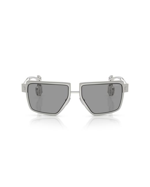 Prada Black Pr D56S 1Bc50Q Sunglasses Metal Squared Normal