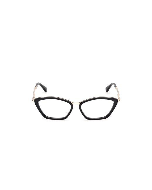 Max Mara Black Mm5152 001 Optical Frames Acetate Round Normal