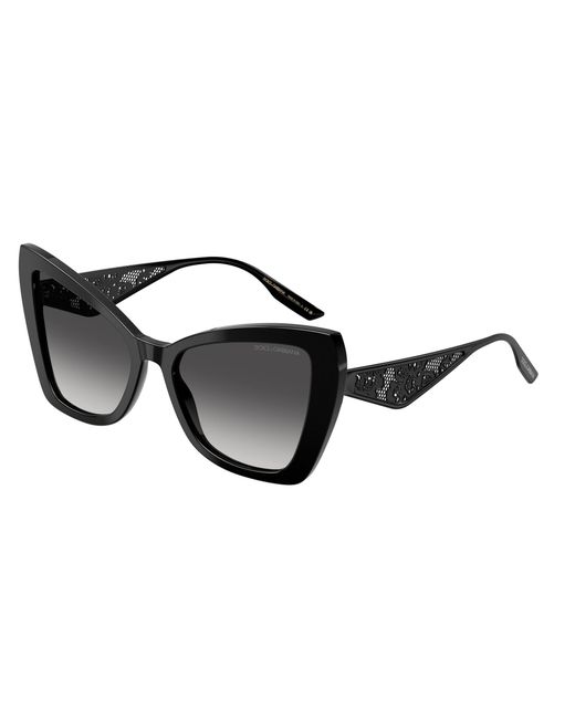 Dolce & Gabbana Black Dg4489 501/8G Sunglasses Acetate Cat Eye Normal Shaded