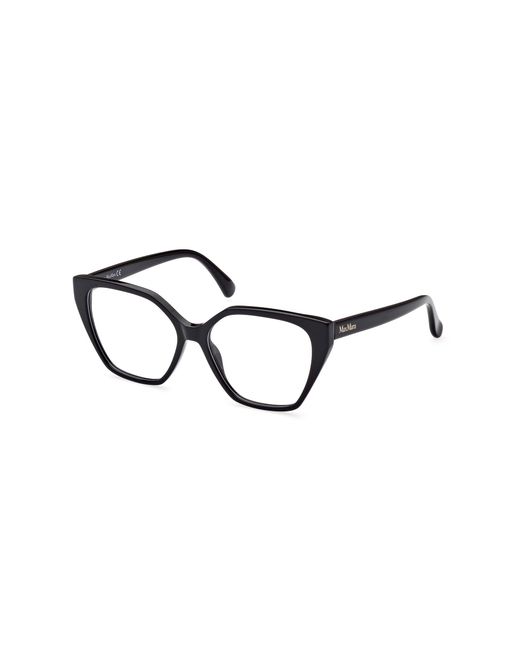 Max Mara Black Mm5085 001 Optical Frames Acetate Geometric Normal