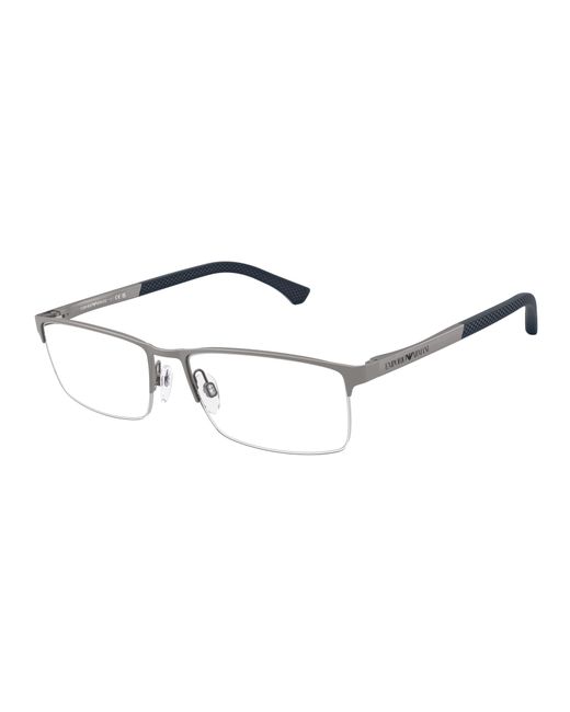 Emporio Armani Black Ea1041 3009 Optical Frames Metal Transparent Squared Normal for men