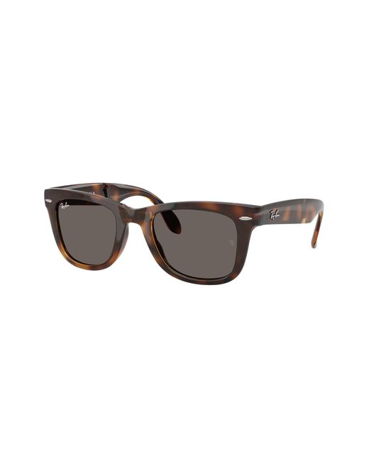 Ray-Ban Black Sunglasses Wayfarer Folding Classic - Blue Frame Grey Lenses 50-22 for men