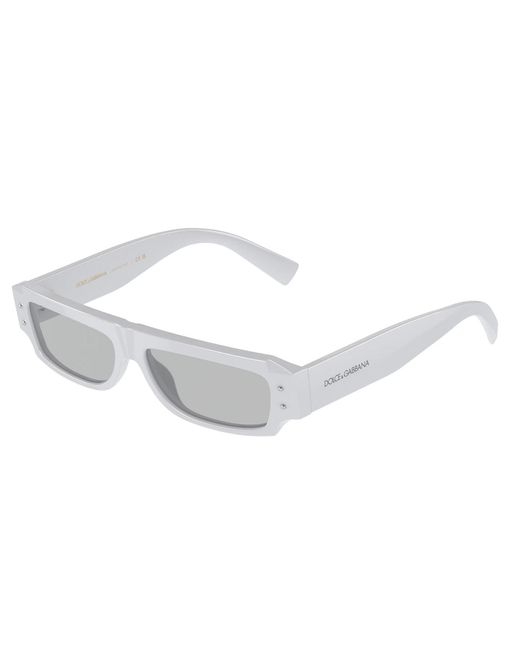 Dolce & Gabbana White Dg4458 341887 Sunglasses Acetate Squared Normal for men