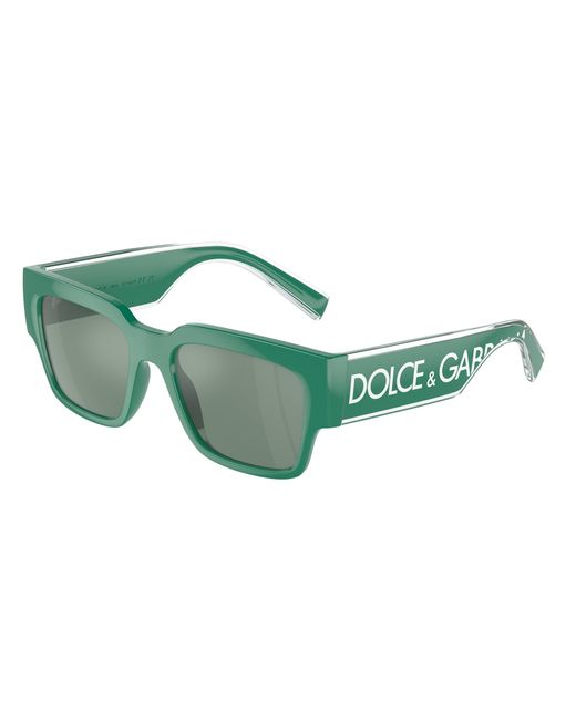 Dolce & Gabbana Green Dg6184 331182 Sunglasses Plastic Squared Mirrored for men