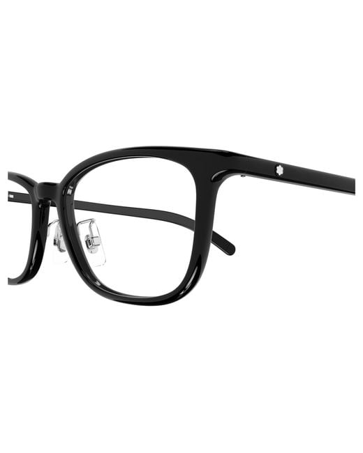 Montblanc Black Mb0376Oj 001 Optical Frames Transparent Squared for men