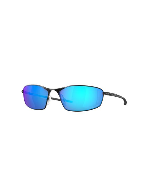 Oakley Black Oo4141 Whisker 414114 Sunglasses Metal Sapphire Round Prizm for men