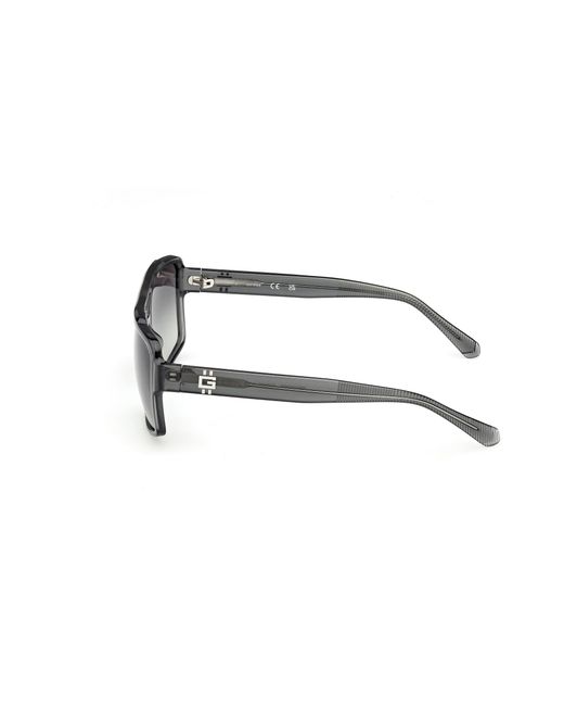 Guess Black Gu00223 20B Sunglasses Injected Smoke Squared Normal for men