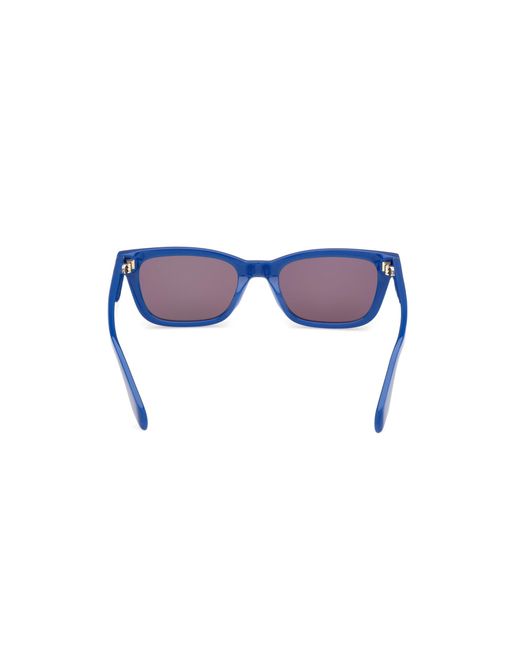 Adidas Blue Or0117 90A Sunglasses Acetate Smoke Squared Normal